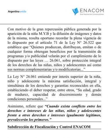 Caso M. Interés superior del niño